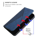For OPPO A74 5G / A93 5G / A54 5G Diamond Pattern Splicing Skin Feel Magnetic Horizontal Flip Leather Case with Card Slots & Holder & Wallet(Blue)