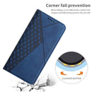 For OPPO A74 5G / A93 5G / A54 5G Diamond Pattern Splicing Skin Feel Magnetic Horizontal Flip Leather Case with Card Slots & Holder & Wallet(Blue)