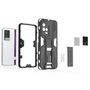 For vivo iQOO 8 Supersonic PC + TPU Shock-proof Protective Case with Holder(Black)