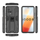 For vivo iQOO 8 Supersonic PC + TPU Shock-proof Protective Case with Holder(Black)