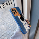 Spaceman Binoculars Shockproof Protective Case For iPhone 13 mini(Blue)