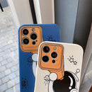 Spaceman Binoculars Shockproof Protective Case For iPhone 13 mini(Blue)