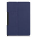 For Lenovo Yoga Smart Tab Custer Texture Horizontal Flip Leather Case with Two-folding Holder(Dark Blue)