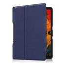 For Lenovo Yoga Smart Tab Custer Texture Horizontal Flip Leather Case with Two-folding Holder(Dark Blue)