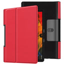 For Lenovo Yoga Smart Tab Custer Texture Horizontal Flip Leather Case with Two-folding Holder(Red)