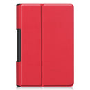 For Lenovo Yoga Smart Tab Custer Texture Horizontal Flip Leather Case with Two-folding Holder(Red)