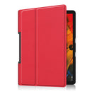 For Lenovo Yoga Smart Tab Custer Texture Horizontal Flip Leather Case with Two-folding Holder(Red)