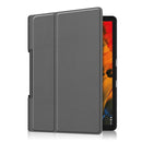 For Lenovo Yoga Smart Tab Custer Texture Horizontal Flip Leather Case with Two-folding Holder(Grey)