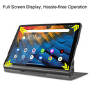 For Lenovo Yoga Smart Tab Custer Texture Horizontal Flip Leather Case with Two-folding Holder(Grey)