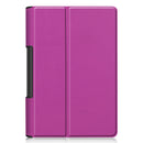 For Lenovo Yoga Smart Tab Custer Texture Horizontal Flip Leather Case with Two-folding Holder(Purple)