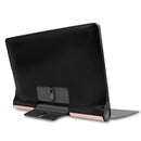 For Lenovo Yoga Smart Tab Custer Texture Horizontal Flip Leather Case with Two-folding Holder(Rose Gold)