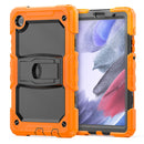 Shockproof Colorful Silica Gel + PC Protective Case with Holder & Shoulder Strap For Samsung Galaxy A7 Lite T220 / T225(Orange)