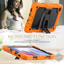 Shockproof Colorful Silica Gel + PC Protective Case with Holder & Shoulder Strap For Samsung Galaxy A7 Lite T220 / T225(Orange)