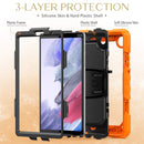 Shockproof Colorful Silica Gel + PC Protective Case with Holder & Shoulder Strap For Samsung Galaxy A7 Lite T220 / T225(Orange)