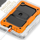 Shockproof Colorful Silica Gel + PC Protective Case with Holder & Shoulder Strap For Samsung Galaxy A7 Lite T220 / T225(Orange)