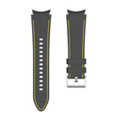 For Samsung Galaxy Watch4 / Watch4 Classic Silicone Stitching Watch Band(Black Yellow)