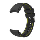 For Samsung Galaxy Watch4 / Watch4 Classic Silicone Stitching Watch Band(Black Yellow)