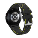 For Samsung Galaxy Watch4 / Watch4 Classic Silicone Stitching Watch Band(Black Yellow)