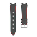For Samsung Galaxy Watch4 / Watch4 Classic Silicone Stitching Watch Band(Black Red)