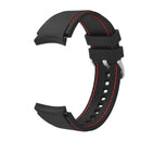 For Samsung Galaxy Watch4 / Watch4 Classic Silicone Stitching Watch Band(Black Red)