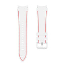 For Samsung Galaxy Watch4 / Watch4 Classic Silicone Stitching Watch Band(White Red)