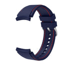 For Samsung Galaxy Watch4 / Watch4 Classic Silicone Stitching Watch Band(Blue Red)