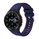For Samsung Galaxy Watch4 / Watch4 Classic Silicone Stitching Watch Band(Blue Red)