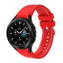 For Samsung Galaxy Watch4 / Watch4 Classic Silicone Stitching Watch Band(Red White)