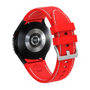 For Samsung Galaxy Watch4 / Watch4 Classic Silicone Stitching Watch Band(Red White)