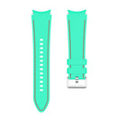 For Samsung Galaxy Watch4 / Watch4 Classic Silicone Stitching Watch Band(Green Red)
