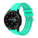 For Samsung Galaxy Watch4 / Watch4 Classic Silicone Stitching Watch Band(Green Red)