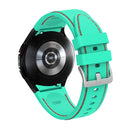 For Samsung Galaxy Watch4 / Watch4 Classic Silicone Stitching Watch Band(Green Red)