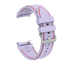 For Samsung Galaxy Watch4 / Watch4 Classic Silicone Stitching Watch Band(Purple Red)