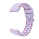 For Samsung Galaxy Watch4 / Watch4 Classic Silicone Stitching Watch Band(Purple Red)
