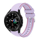 For Samsung Galaxy Watch4 / Watch4 Classic Silicone Stitching Watch Band(Purple Red)