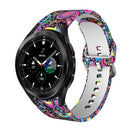 For Samsung Galaxy Watch4 / Watch4 Classic Silicone Printing Watch Band(Jellyfish Flower)
