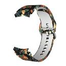 For Samsung Galaxy Watch4 / Watch4 Classic Silicone Printing Watch Band(Black Background Flowers)