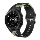 For Samsung Galaxy Watch4 / Watch4 Classic Silicone Printing Watch Band(Camouflage Green)