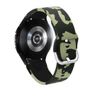 For Samsung Galaxy Watch4 / Watch4 Classic Silicone Printing Watch Band(Camouflage Green)