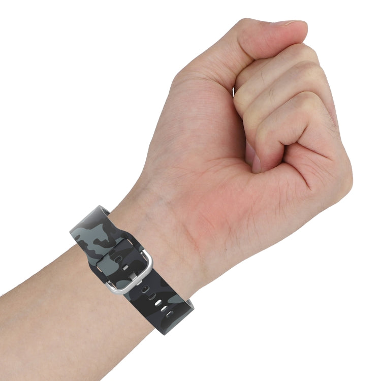 For Samsung Galaxy Watch4 / Watch4 Classic Silicone Printing Watch Band(Camouflage Grey)