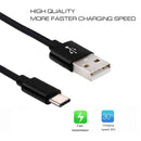 5 PCS USB to USB-C / Type-C Nylon Braided Charging Data Transmission Cable, Cable Length:2m(Black)