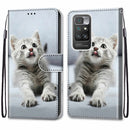 For Xiaomi Redmi 10 Coloured Drawing Cross Texture Horizontal Flip PU Leather Case with Holder & Card Slots & Wallet & Lanyard(Small Gray Cat)