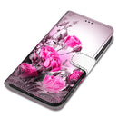 For Xiaomi Redmi 10 Coloured Drawing Cross Texture Horizontal Flip PU Leather Case with Holder & Card Slots & Wallet & Lanyard(Wild Rose)