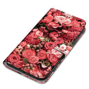 For Huawei P50 Pro Coloured Drawing Cross Texture Horizontal Flip PU Leather Case with Holder & Card Slots & Wallet & Lanyard(Pink Rose Garden)
