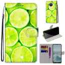 For Nokia G20 / G10 / 6.3 Coloured Drawing Cross Texture Horizontal Flip PU Leather Case with Holder & Card Slots & Wallet & Lanyard(Green Lemon)
