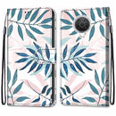 For Nokia G20 / G10 / 6.3 Coloured Drawing Cross Texture Horizontal Flip PU Leather Case with Holder & Card Slots & Wallet & Lanyard(Pink Green Leaf)
