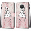 For Nokia G20 / G10 / 6.3 Coloured Drawing Cross Texture Horizontal Flip PU Leather Case with Holder & Card Slots & Wallet & Lanyard(Pink Hands Heart)