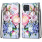 For Samsung Galaxy M32 4G / F22 Coloured Drawing Cross Texture Horizontal Flip PU Leather Case with Holder & Card Slots & Wallet & Lanyard(Light Pink Bouquet)