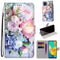 For Samsung Galaxy M32 4G / F22 Coloured Drawing Cross Texture Horizontal Flip PU Leather Case with Holder & Card Slots & Wallet & Lanyard(Light Pink Bouquet)