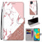For Samsung Galaxy M32 4G / F22 Coloured Drawing Cross Texture Horizontal Flip PU Leather Case with Holder & Card Slots & Wallet & Lanyard(Pink Stone Texture)